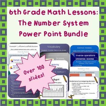 Preview of 6th grade math Power Point presentations: CCSS aligned "The Number System"