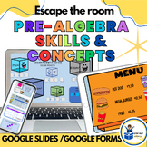 6th grade math escape room digital game/worksheet real lif