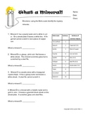 6th grade minerals worksheet - Mohs scale
