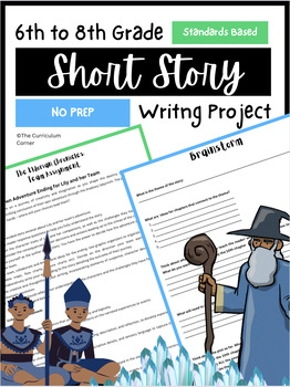 Preview of 6th to 8th Grade Short Story Team Adventure Project