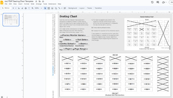 Preview of 6x6 PSAT Seating Chart Slide Template