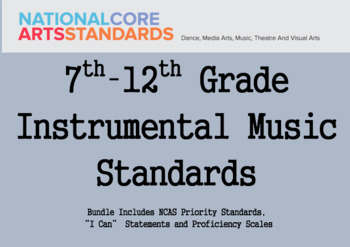 Preview of 7-12 Instrumental Music Standards, "I Can" Statements and Proficiency Scales