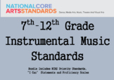 7-12 Instrumental Music Standards, "I Can" Statements and 