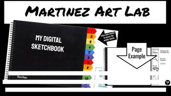 Preview of 7-12 Middle School High School Digital Sketchbook