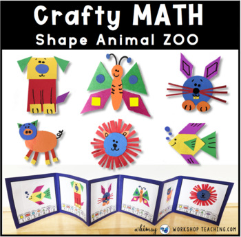 7 2D Animal ZOO Math Craft (From Crafty Math Bundle 3) | TPT