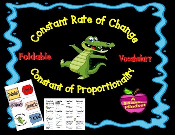 Preview of 7.4A Constant Rate of Change and Proportionality Foldable 