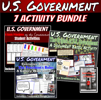 Preview of U.S. Government Bundle | Constitution | 7 Complete Interactive Activities