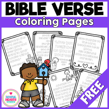 Preview of 7 Bible Verse Coloring Pages - Free