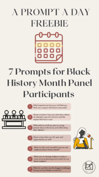 Preview of 7 Black History Month Panel Prompts