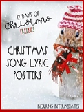 7 Christmas Song Lyric Posters -12 Days of Christmas Freebies - Day 8