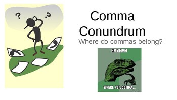 Preview of 7 Comma Rules- Comma Conundrum Slideshow