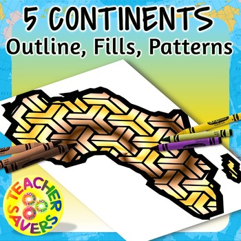 Preview of 7 Continents Clip Art Set Commercial Use