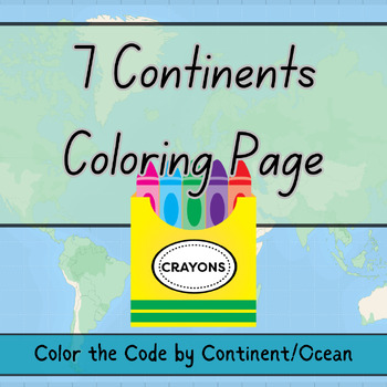 Preview of 7 Continents Coloring Page
