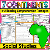 7 Continents Social Studies Reading Comprehension Passages