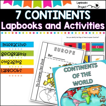 Preview of 7 Continents of the World- Lapbooks and activities