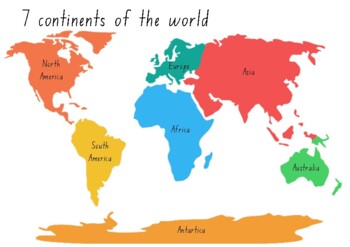 printable continents of the world