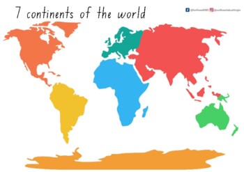 7 Continents of the World Printable Puzzle by Shearne Tucker | TPT