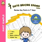 7 Days Before Exams (Past Simple) NO PREP Worksheets