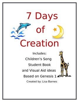 7 Days of Creation Song and Student Book by Lisa Barnes | TpT