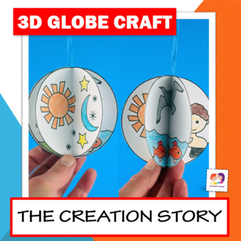 Preview of 7 Days of Creation 3D Craft - The Creation Story Bible Craft - Coloring Activity