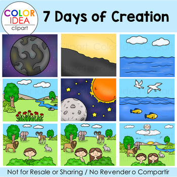 7 Days of Creation by Color Idea | TPT