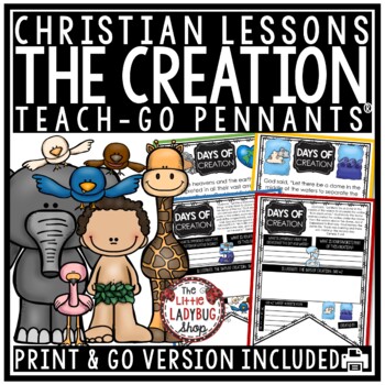 Preview of 7 Days of Creation Bible Stories Lessons for Kids, Christian Religion Activities