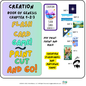 7 Days of Creation Memory Game by Its GiGis World Books LLC | TPT