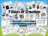 7 Days of Creation Story Boards and Coloring Sheets