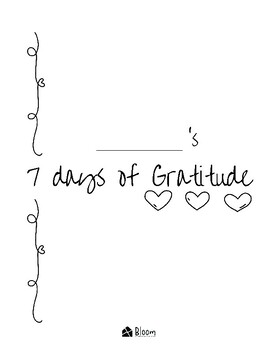 Preview of 7 Days of Gratitude Journal for Grades 3-6