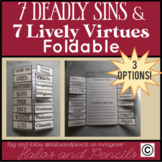 7 Deadly Sins and 7 Lively Virtues Foldable Interactive Notebook
