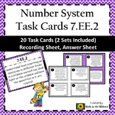 7.EE.2 Task Cards, Rewriting an Expression in Different Forms