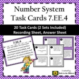 7.EE.4 Task Cards, Using Variables, Constructing Simple Eq