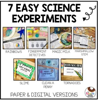 Preview of 7 Easy Science Experiments To Teach The Scientific Method Bundle