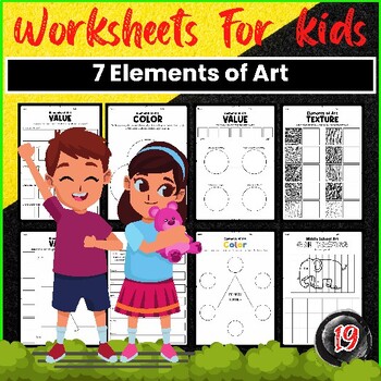 Preview of 7 Elements of Art Worksheets activities