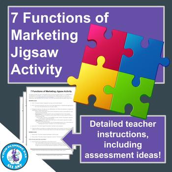 Preview of 7 Functions of Marketing Jigsaw Activity