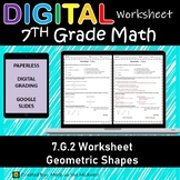 7.G.2 Digital Worksheet⭐Draw Geometric Shapes with Given C