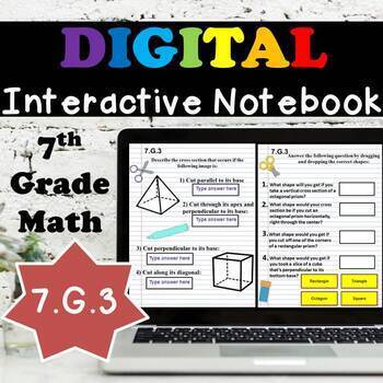 Preview of 7.G.3 Interactive Notebook, 3D Figures and their Cross-Sections Digital Notebook