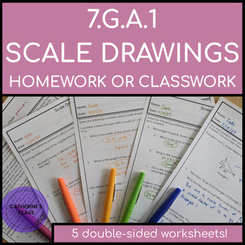 Preview of 7.G.A.1 Scale Drawings Classwork or Homework