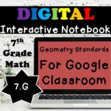 7.G Interactive Notebook, 7th Grade Geometry Digital Notebook