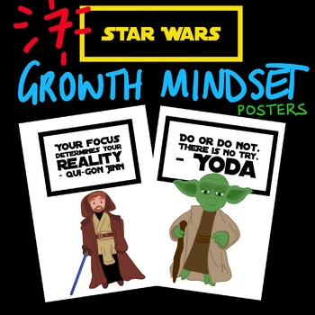 Preview of 7 Growth Mindset Posters - Star Wars - May the 4th