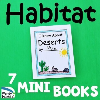Preview of Animal Habitats Ecosystems and Biomes 2nd Grade Science Mini Books