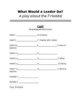 Preview of Good Habits Leader Play Script