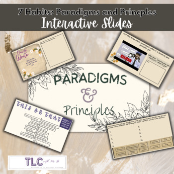 Preview of 7 Habits: Paradigms and Principles Interactive Google Slides
