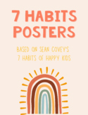 7 Habits Posters - Boho Rainbow