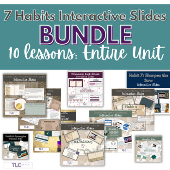 Preview of 7 Habits for Teens Interactive Slides Bundle