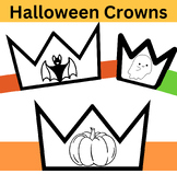 7 Halloween Crowns / Halloween Hats. Ghost, Bat and Pumpki