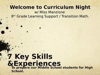 Preview of 7 Key Skills and Experiences to Prepare our MS Student's for HS PPT