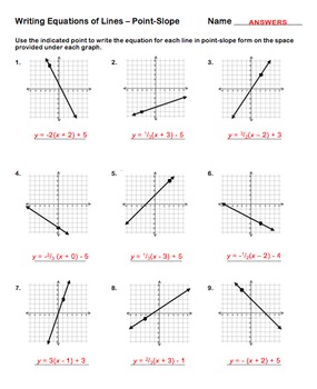 7 Linear Graph Worksheets with Answers by Gary Stark | TPT