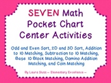 7 Math Centers (2D & 3D Shapes, Coins, Base 10 Blocks, Add