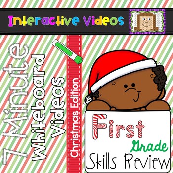 Preview of 7 Minute Whiteboard Videos - Christmas First Grade Review